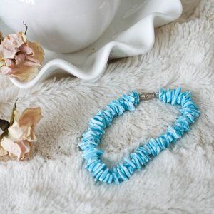 🎉 VSCO girl BABY BLUE puka shell bracelet